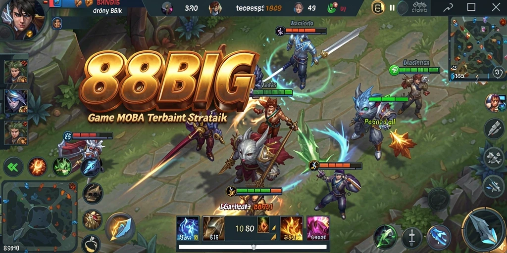 Tampilan gameplay seru dalam pertempuran tim di 88BIG.