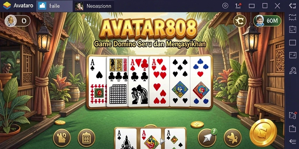 Tampilan gameplay seru permainan Domino AVATAR808 yang menarik.