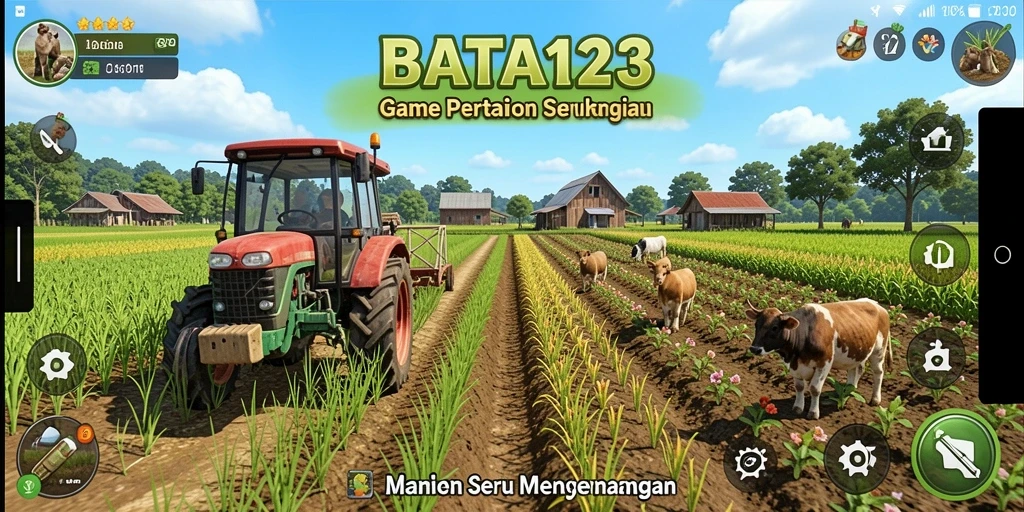 Tampilan gameplay seru di BATA123 dengan aktivitas pertanian.