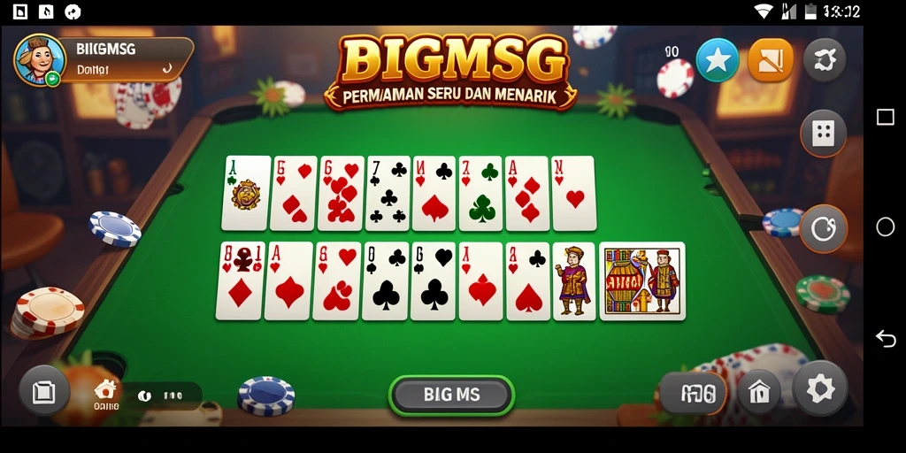 Tampilan gameplay seru dari BIGMSG di dunia Domino.