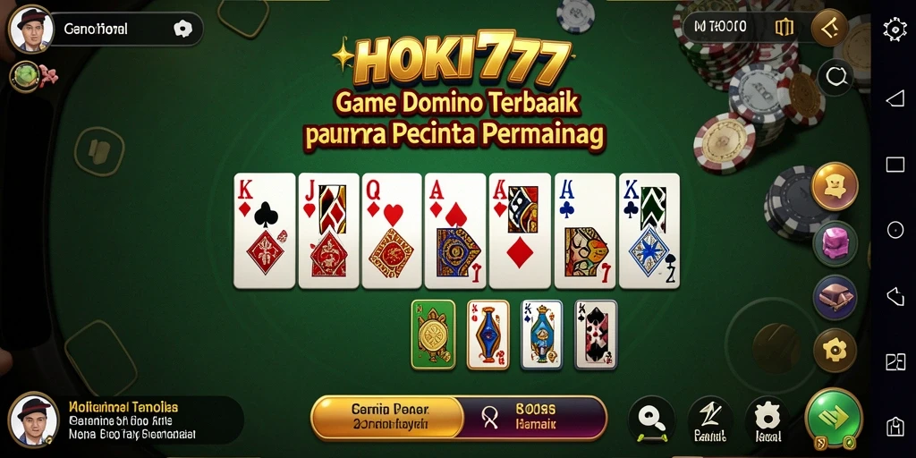 Tampilan gameplay menarik dalam HOKI777 dengan elemen domino yang dinamis.