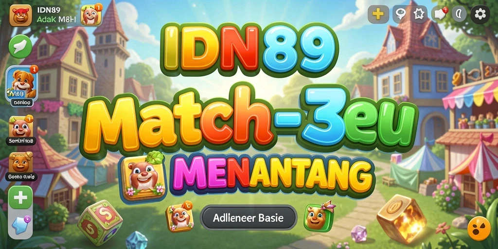 Screenshot dari gameplay seru IDN89 dalam format Match-3.