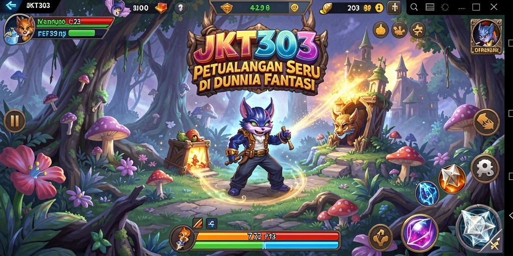 Tangkapan layar gameplay JKT303 dengan pemandangan alam yang indah.
