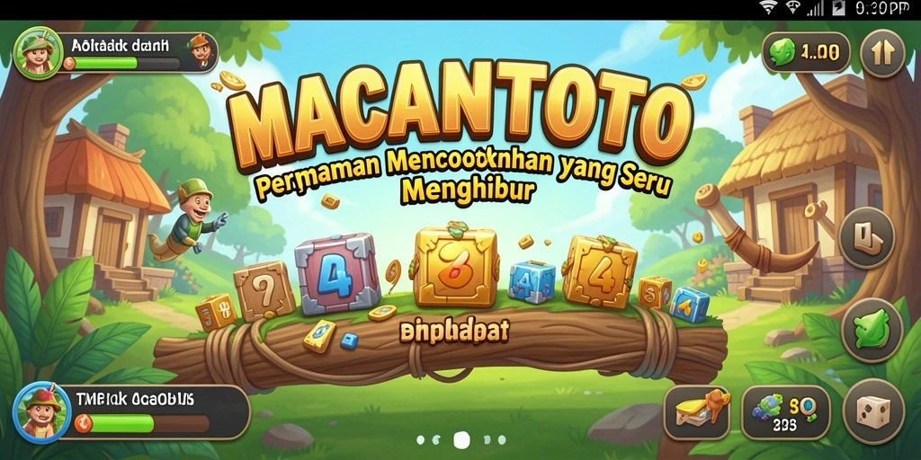 Tampilan gameplay seru dari permainan Match-3 MACANTOTO.