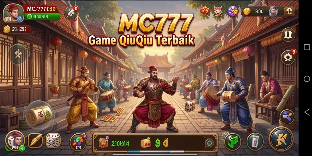 Tampilan gameplay QiuQiu yang mendebarkan dan penuh strategi.