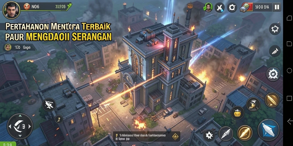 Gameplay seru dengan menara pertahanan melawan serangan musuh.
