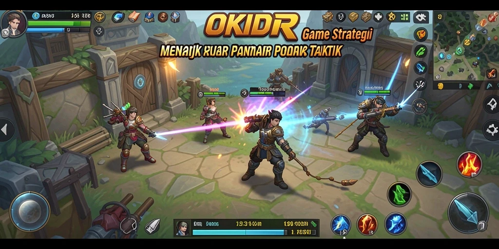 Tampilan gameplay strategi mendebarkan di OKIDR.