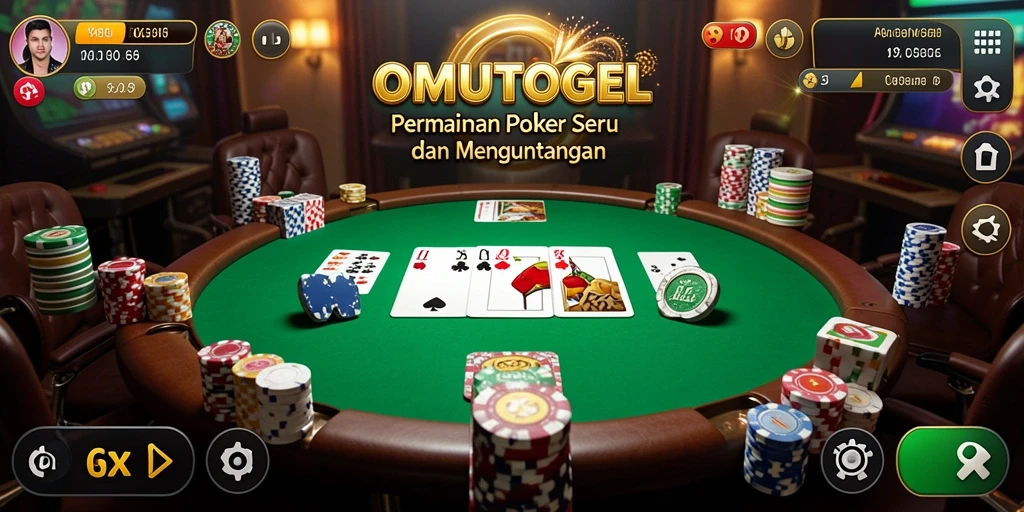 Tampilan gameplay poker yang menarik dan interaktif di OMUTOGEL.