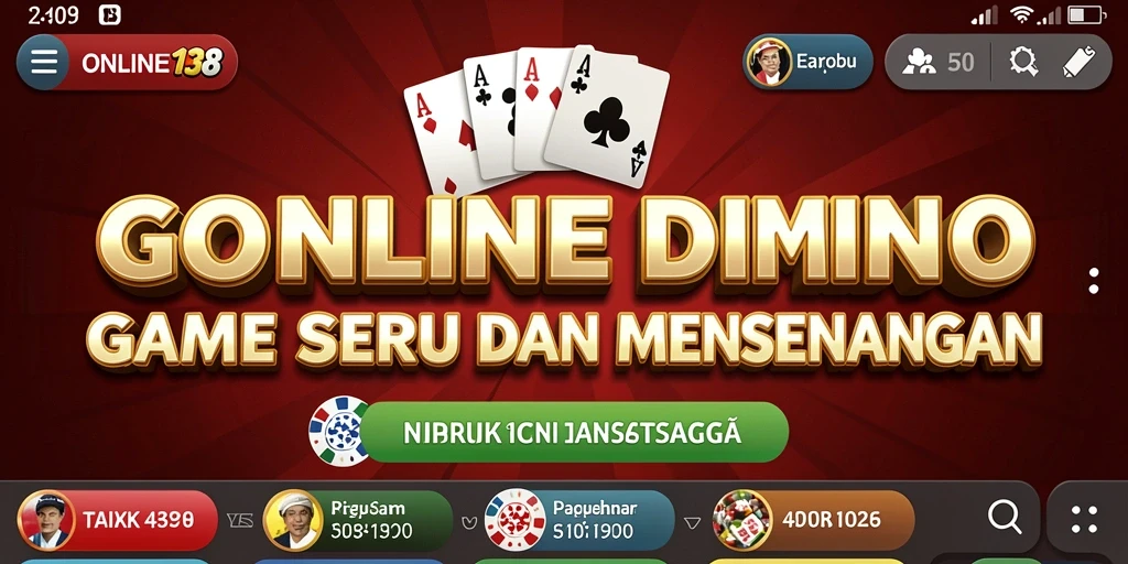 Gameplay seru dalam aplikasi domino ONLINE138.