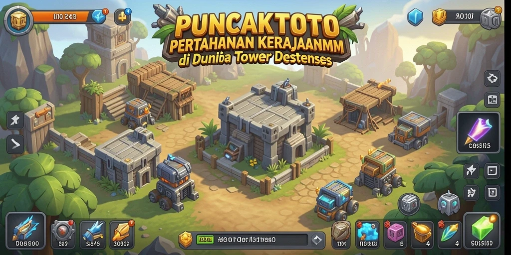 Tampilan gameplay PUNCAKTOTO yang menarik di dunia Tower Defense.