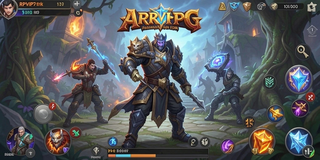 Tampilan gameplay RPVIP7 yang memukau dengan pertarungan dinamis.