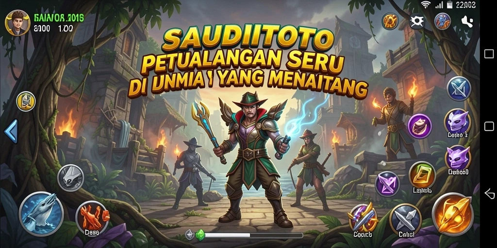 Tampilan gameplay SAUDITOTO yang menampilkan eksplorasi petualangan mendebarkan.