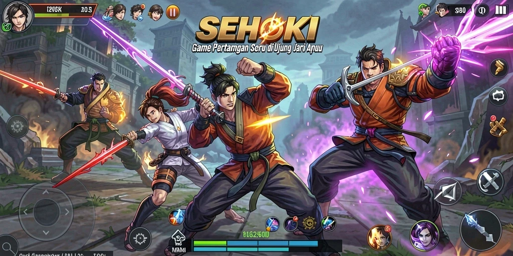 Gambaran gameplay SEHOKI dengan aksi pertarungan yang mendebarkan.