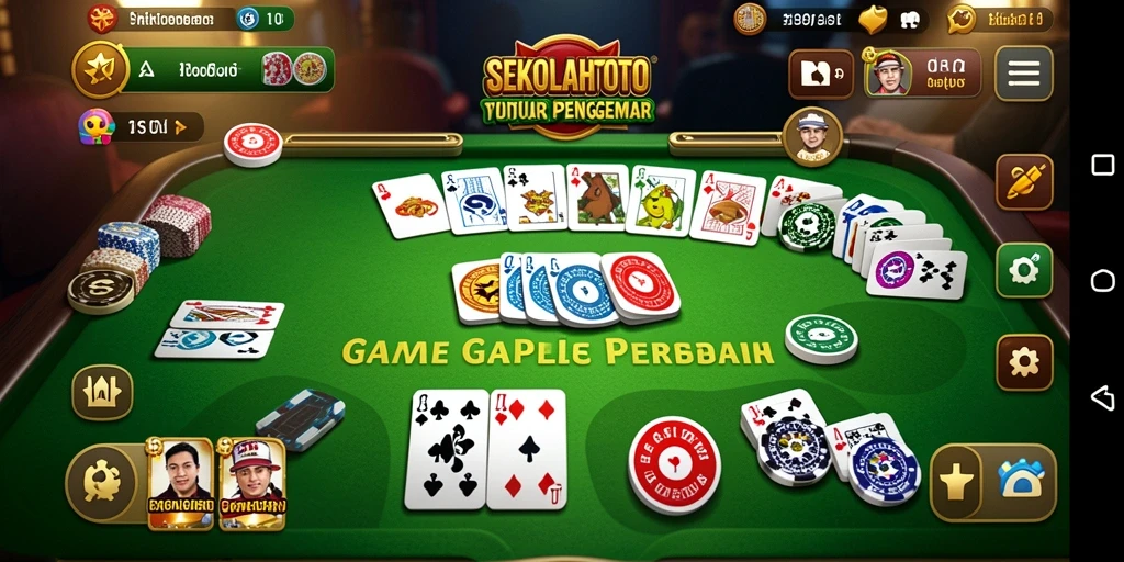 Tampilan menarik dari gameplay Gaple SEKOLAHTOTO.