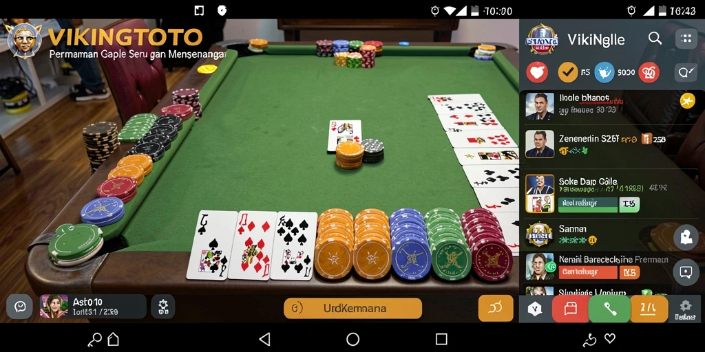 Tampilan gameplay VIKINGTOTO dalam permainan Gaple yang menarik.