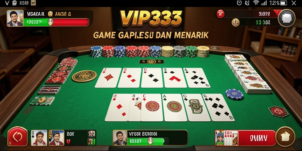 Screenshot dari permainan Gaple yang penuh aksi.